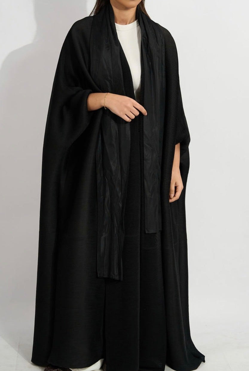 Kimono Noir plissé