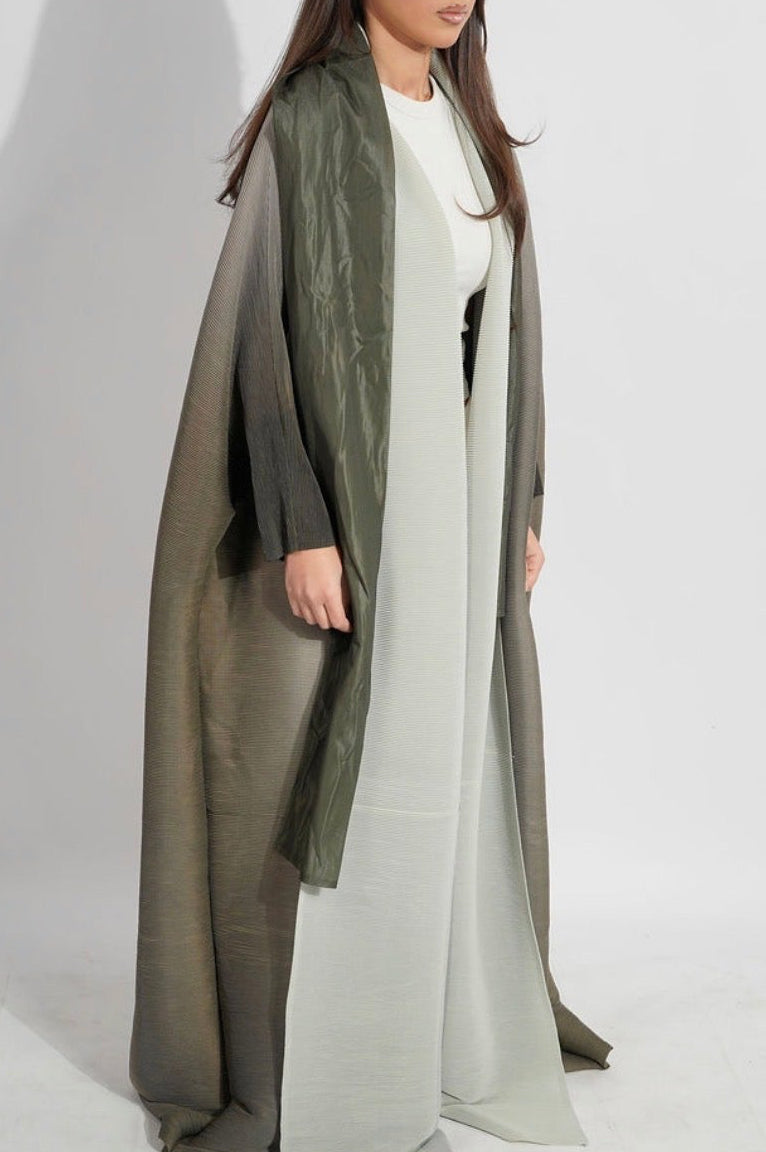 Kimono vert plissé